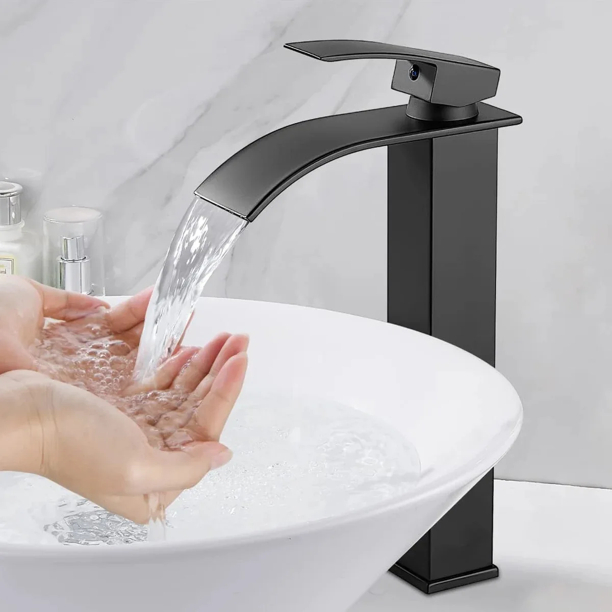 Huagao Modern Single-Handle Brass Vanity Water Tap Deck Mounted Basin Faucet Mixer Cold Water Sink Faucet Cupc Factory Supplied