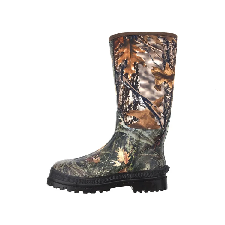 Forest Camouflage Men Neoprene Muck Boot Insulated Waterproof Rubber Hunting Boot
