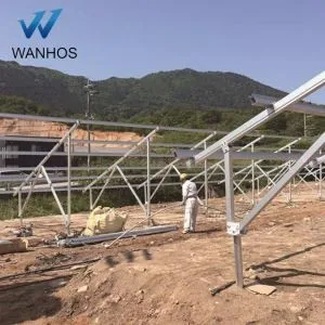 Aluminum ground mounting solar system with ground screw pile