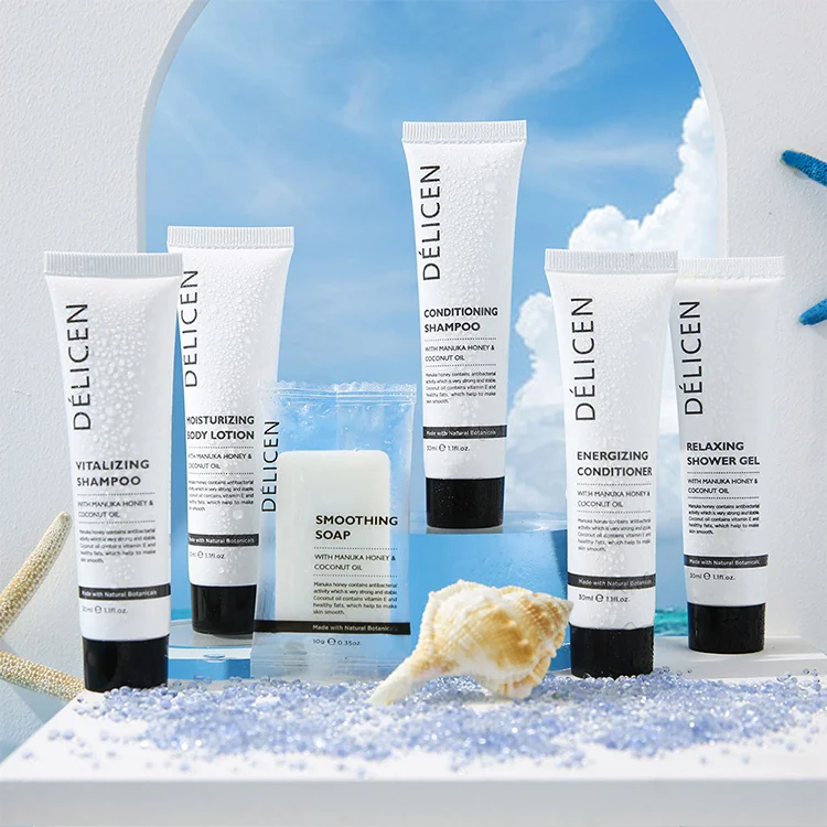 Luxury Wholesale Disposable Guest Supplies for Bathroom Mini Tube Soothing Organic Liquid Hotel Body Wash Bath Shower Gel 30ml