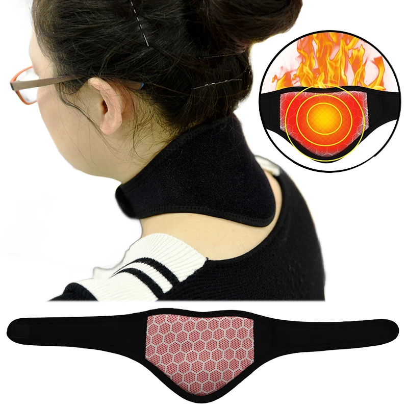 Heat Neck Tourmaline Collar Heated Electric Brace Heating Bandage Magnets Selfheating Cervical Guard Self Thermal
