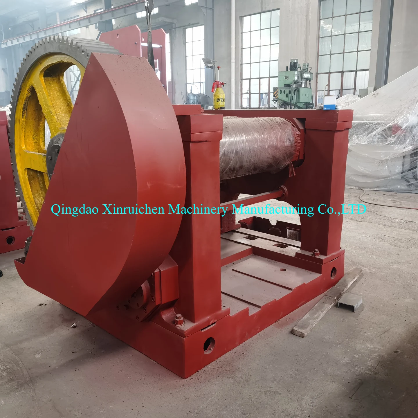 XK400 Rubber and Plastic Mixing Mill Machine Motor Under Rollers