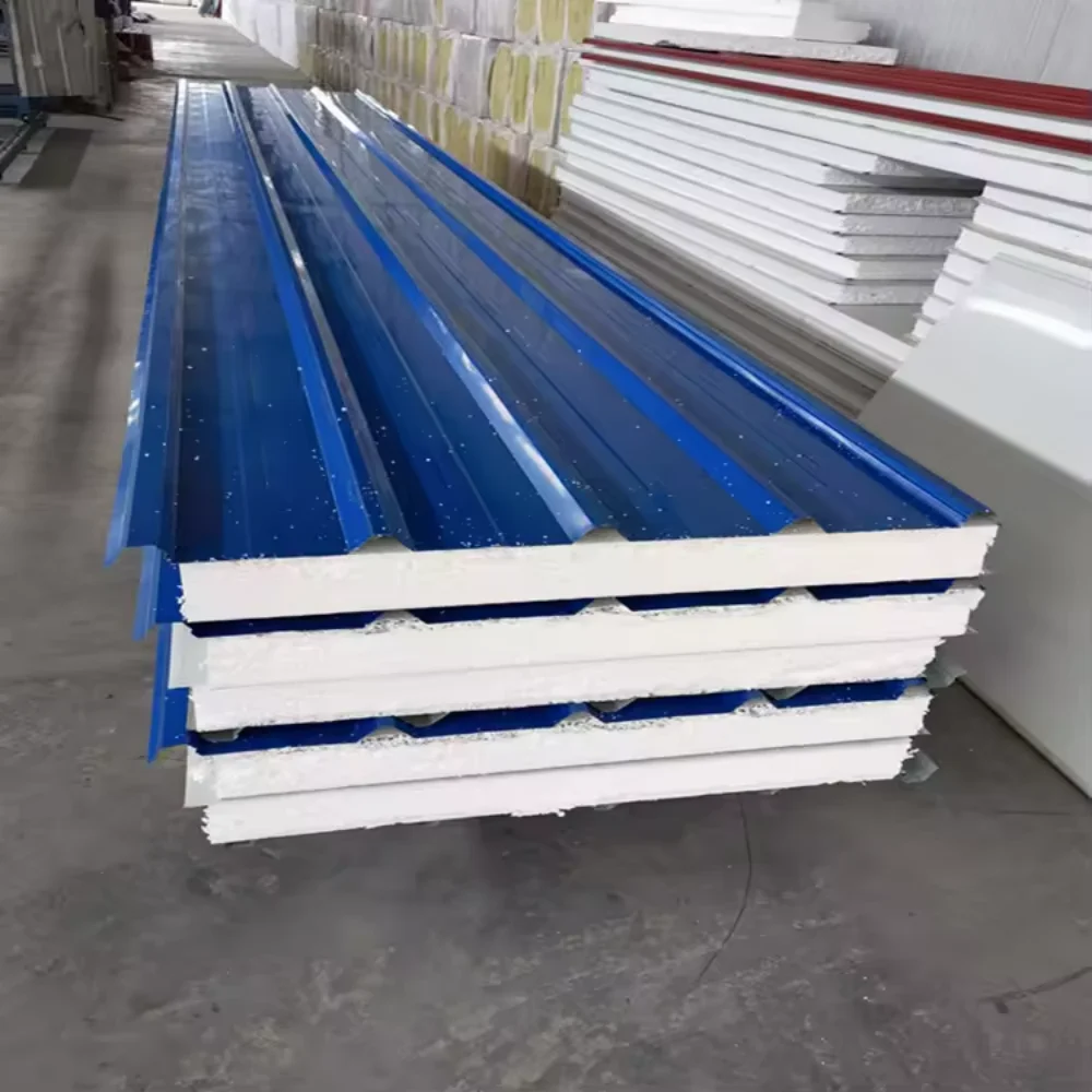 Construction building materials exterior wall panels house wall roof pu price eps sandwich panels