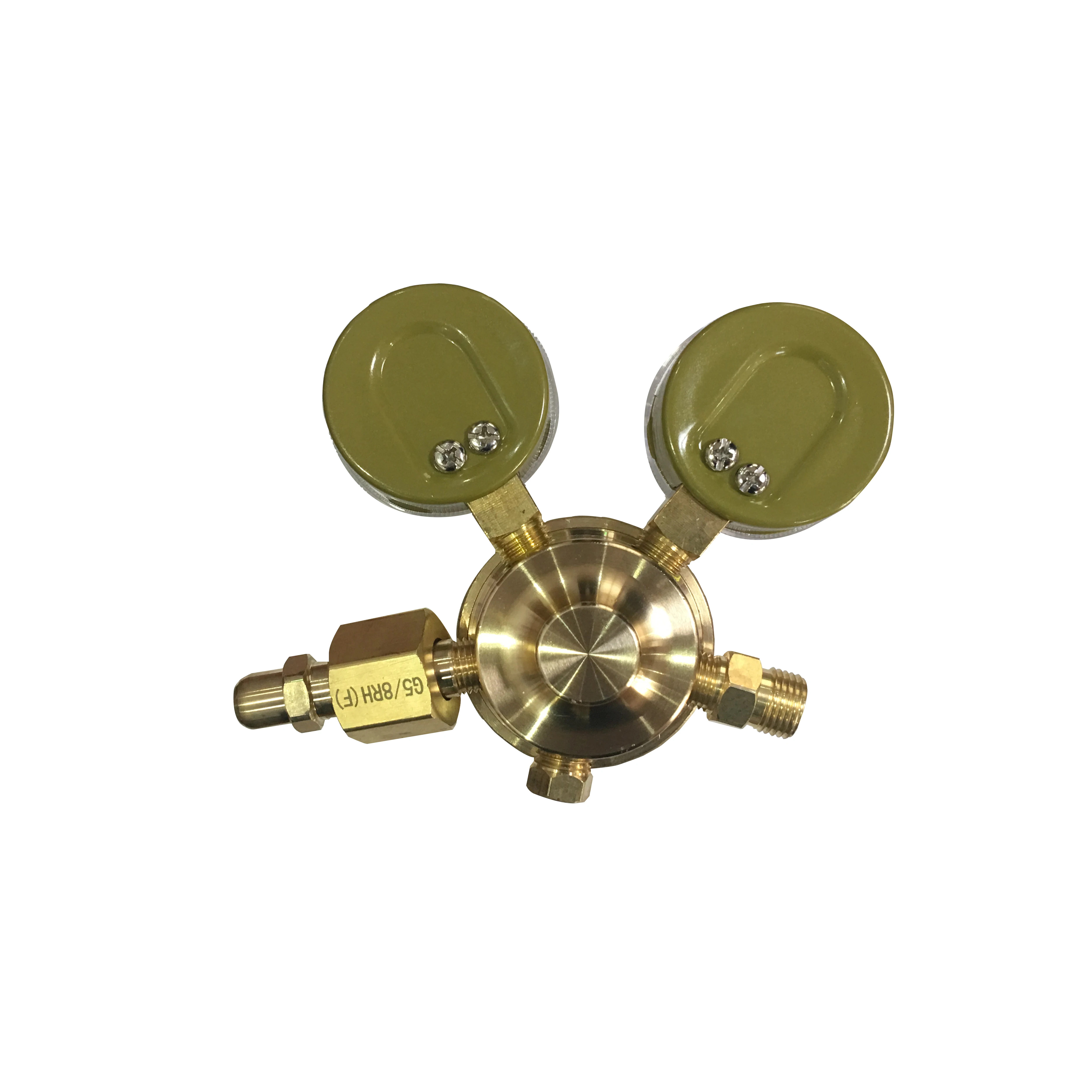 Brass Oxygen, propane, nitrogen dual gauge high pressure gas regulator for industrial