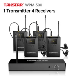Takstar WPM-300 система ушного монитора 10-канальный стерео возврат сцены для инструмента церковной конференции