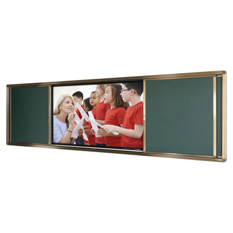 85 inch 4k led magnetic sliding chalkboard green board digital blackboard for school teaching