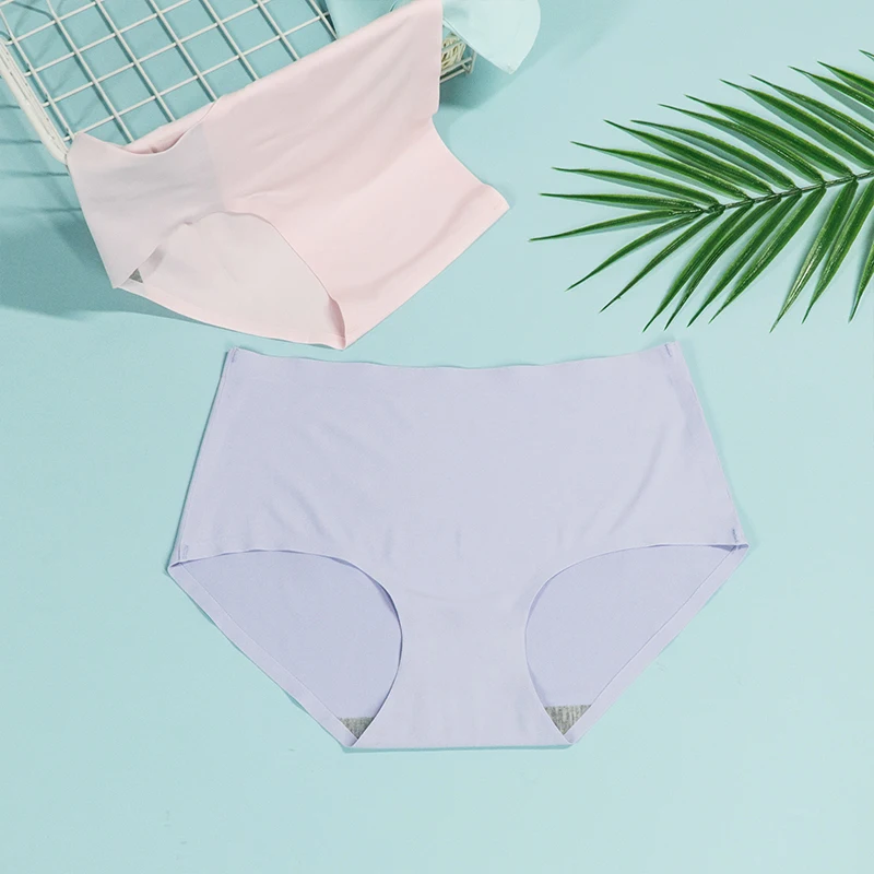 Wholesale Silk Satin Panties Underpants Women Briefs Cheap Price Ladies Ice Silk Seamless Inner Wear Undies Underwear Panties