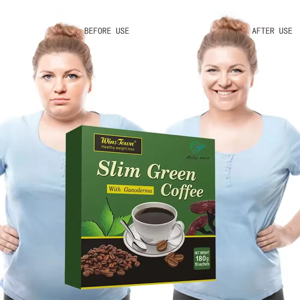 Wholesale Private Label Slim Green Coffee with Ganoderma Natural Slimming Instant Weight Loss Coffee