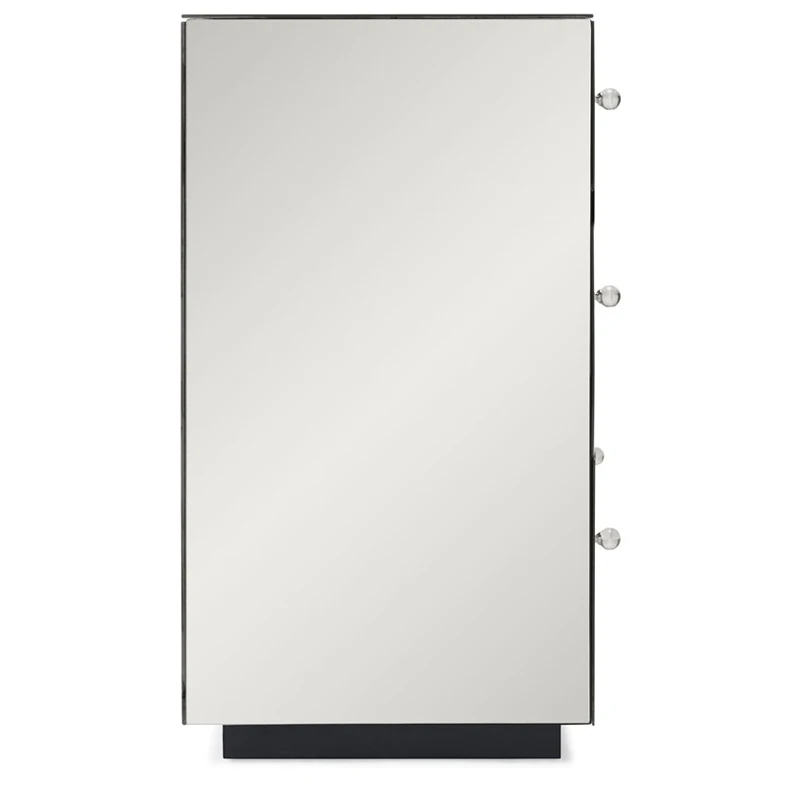 modern 2015 wooden mirrored chest of drawers