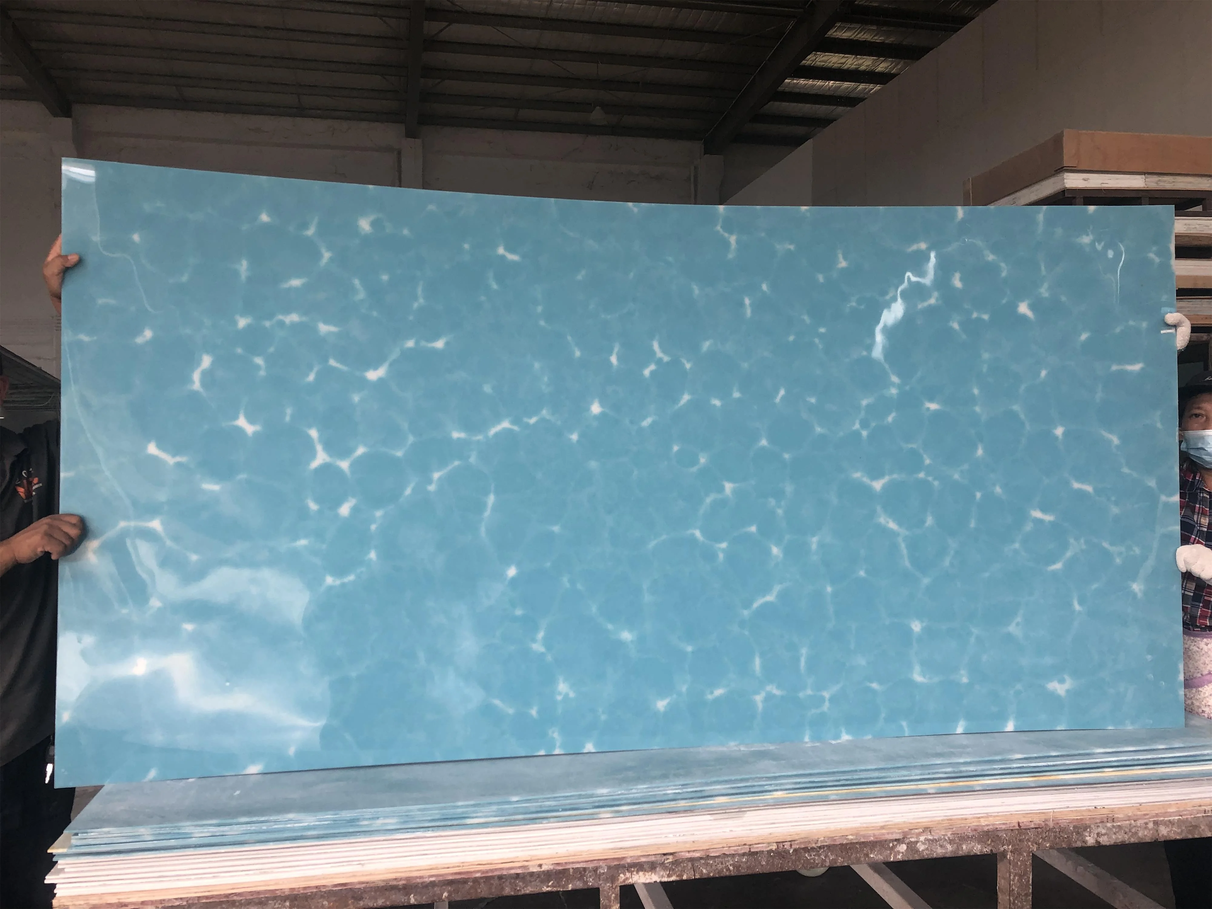 transparent faux alabaster marble stone panel