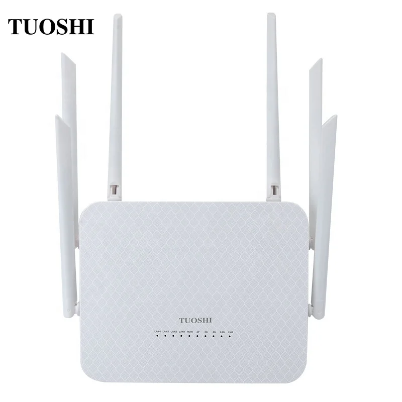 
Home office universal dual frequency 5g 1200Mbps firewall cpe unlocking home wireless LTE 4g bonding router 4 sim 