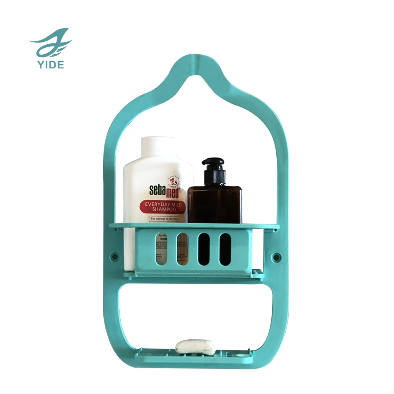 YIDE Plastic 1 Tier Hanging Shower Head Basket Rack Organizer Corner Shampoo No Drilling Bathroom Shelf Shower Caddy