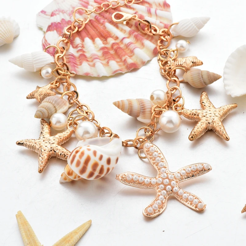 New shell starfish conch fashion beach bracelet Bohemian bracelet