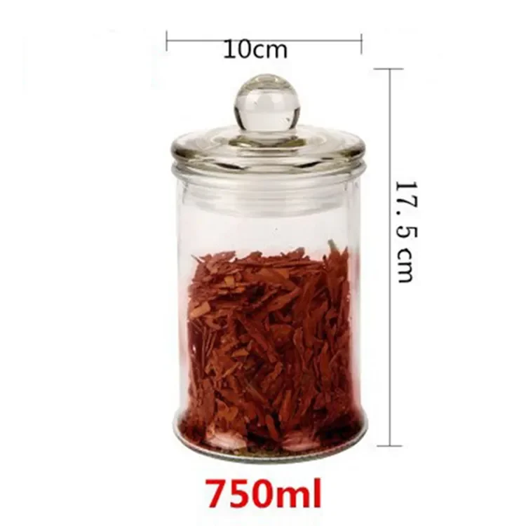 Wholesale Large Capacity Thickened Transparent Glass Jar Scented Candle Glass Jar with Lid