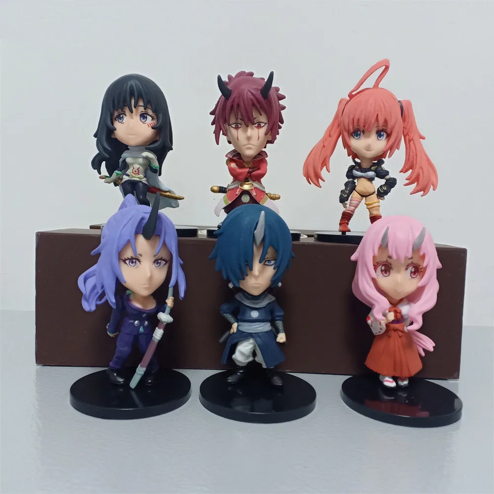 6pcs/set Rimuru Tempest Anime That Time I Got Reincarnated As A Slime Shion PVC Model Dolls Toys Colletible Figurals