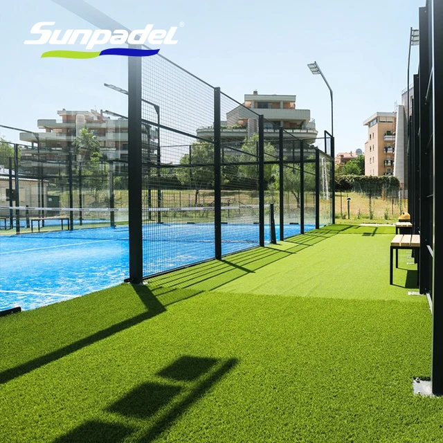 10*20M Panoramic Paddle Tennis Court Durable Tempered Glass Thickness 10mm 12mm Padel Court Glass Outdoor