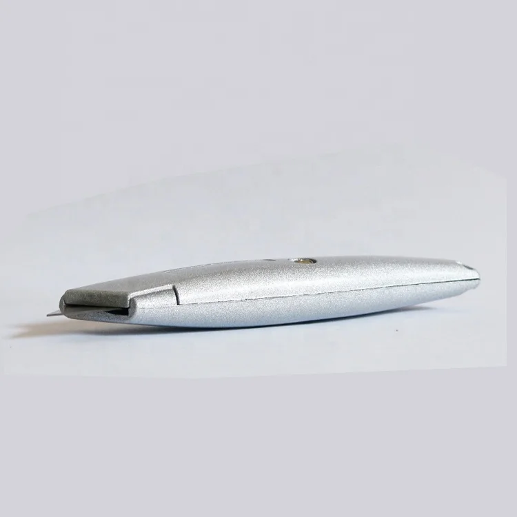 Retractable Utility Knife with 5-Piece SK5 Blades  Durable Aluminum Box Cutter  heavy duty knife