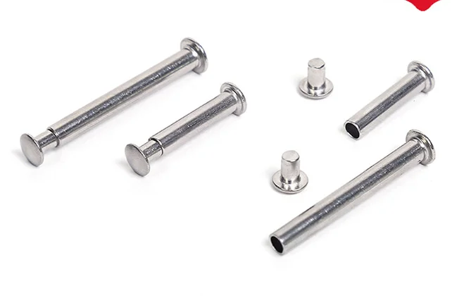 Полутрубчатая заклепка с плоской головкой