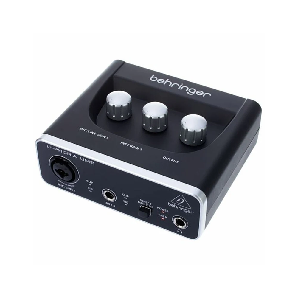 Behringer U-Phoria UM2 Studio Sound Card 2-Channel USB Audio Interface With 1 XENYX Preamp Pa System Music Equipment