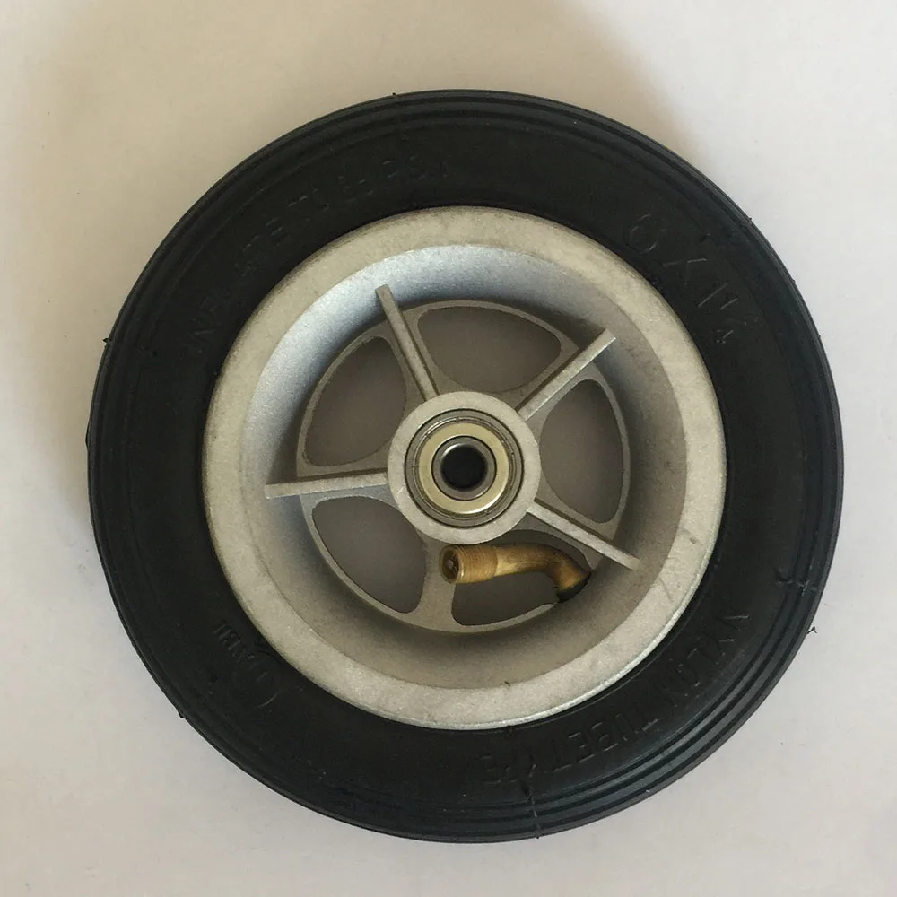 Electric Scooters 6 inch Pneumatic Tire 6X1 1/4 Wheel 4 inch Aluminium Rims Hub 150mm Tyres Wheels A Bike Bicycle Accessories