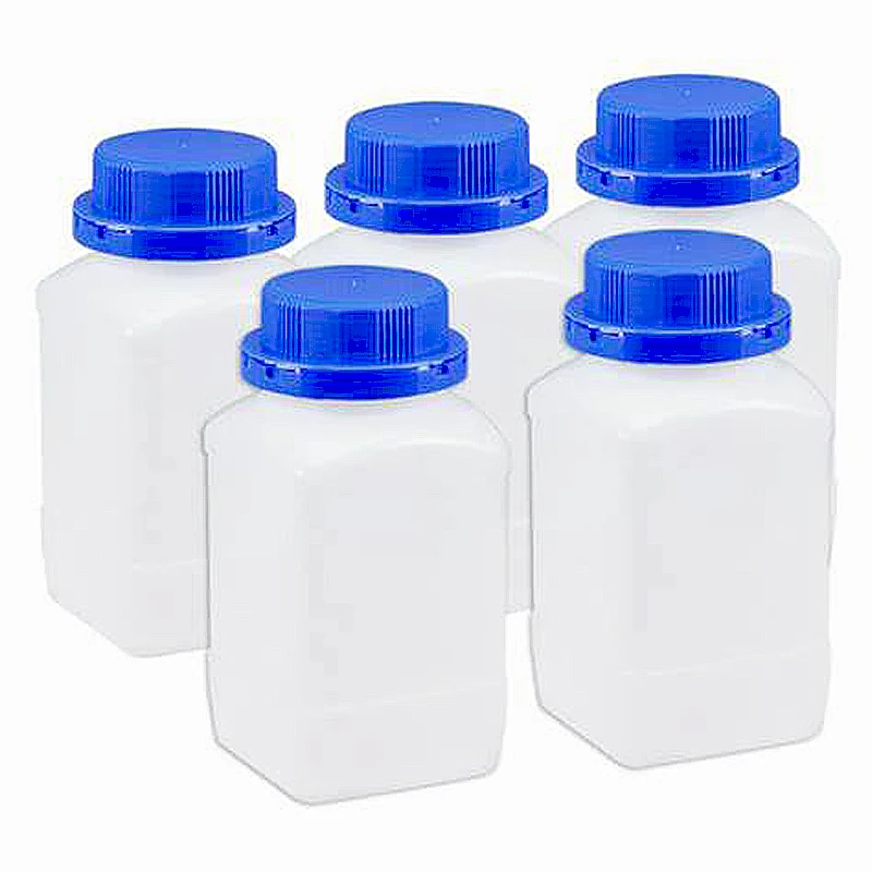 Laboratory disposables 250ml 500ml 1000ml plastic reagent bottle with blue screw cap