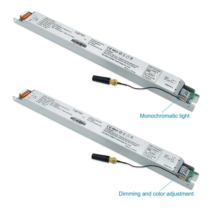 Slim Linear Led Drivers 44w 24-42VDC 1050mA Dimmable Led Driver Zigbee Dimming For Linear Applications