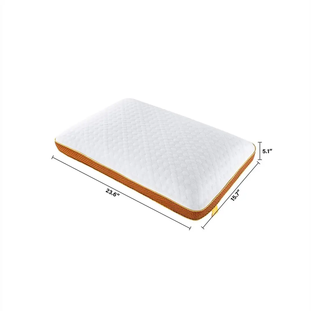 Ventilated Gel Memory Foam Pillow with Zipper Removable Cover for Side and Back Sleepers