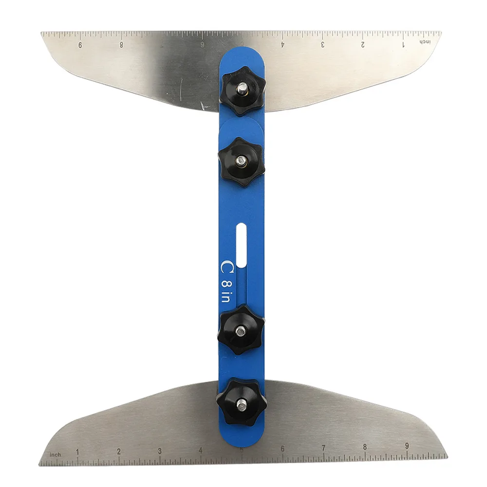 Aluminum Alloy Stair Measuring Ruler Set Shelf Layout Tool for Stairs Risers Shelf and Cutting Drywall Scribe