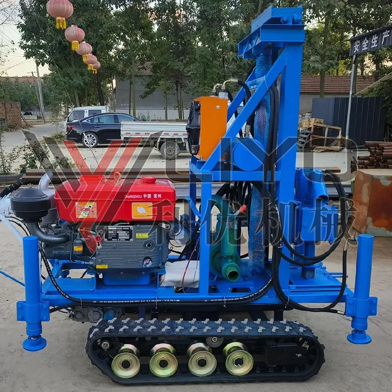 150m 200m  Meters Steel Crawler Mounted Rotary Water Well Drilling Rig Machine/Mine Drilling Rig