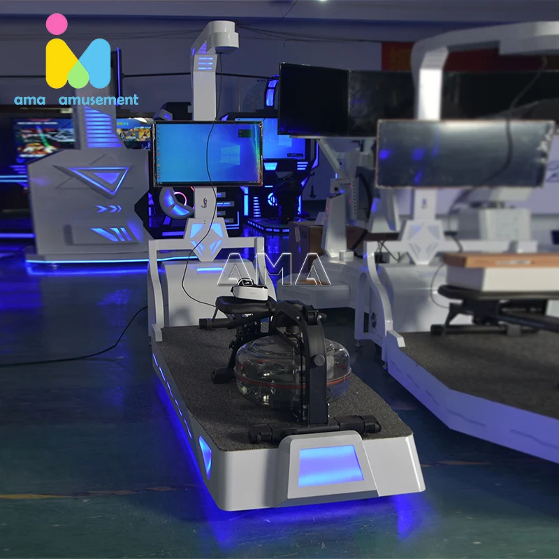 9D VR simulated water rowing indoor sports coach bicycle VR sports fitness amusement equipment