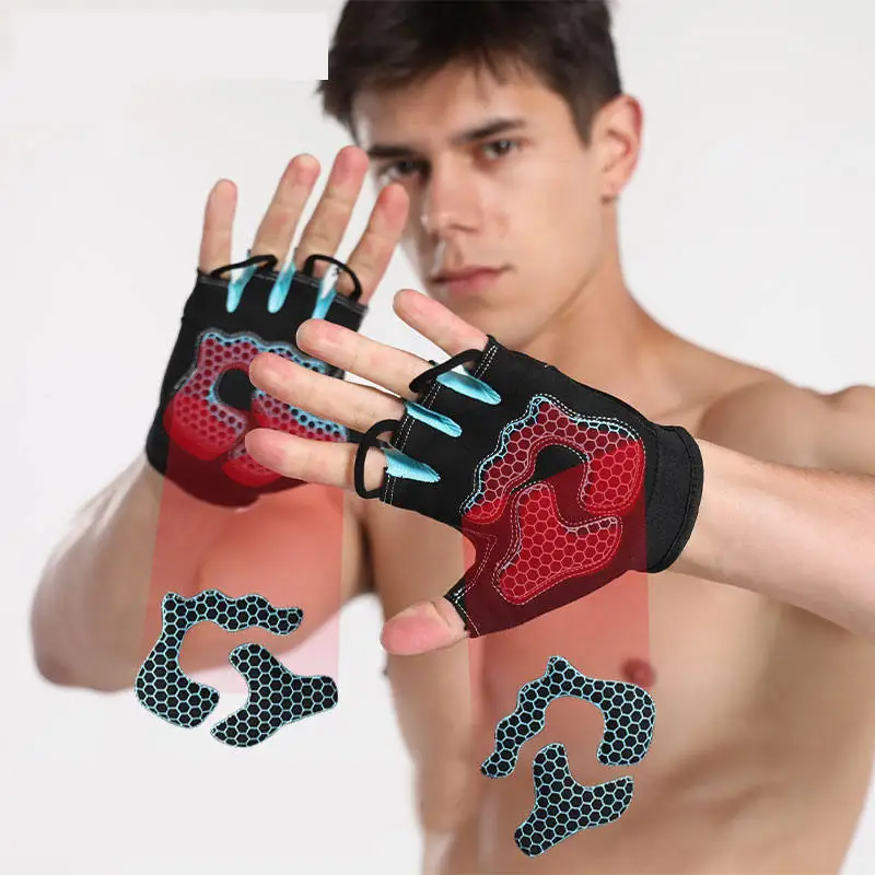 Custom Non Slip Breathable Fitness Gloves Woman Gym Half Finger Sport Gloves