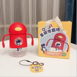 Wholesale 350ml Custom Cartoon Children Bottle Travel Leakage-proof Plastic Bpa Free Kids Drinking Cute Water with Straw