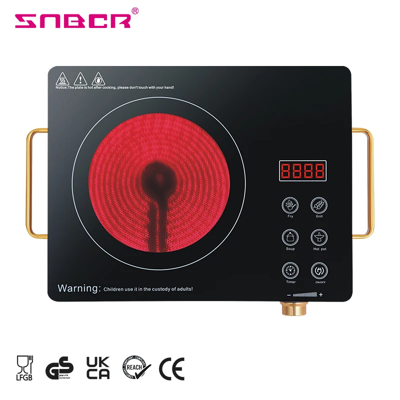 High quality single hob infrared cooker kitchen appliances infrared cooktop commercial one head ceramic cooktops hob for export