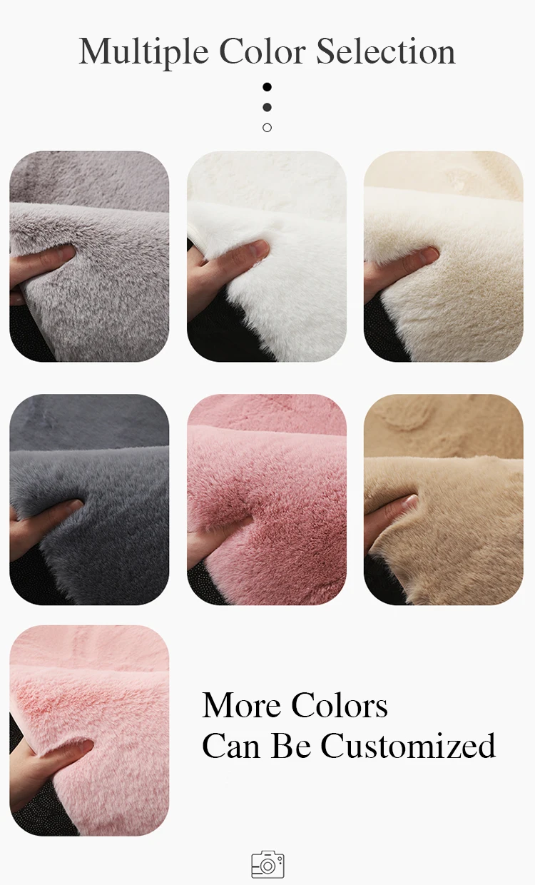 Click Fuzzy Plush Fur Turkey Carpet Factory Manufacturers High Pile Round Rug Rectangle Area Rug For Bedroom