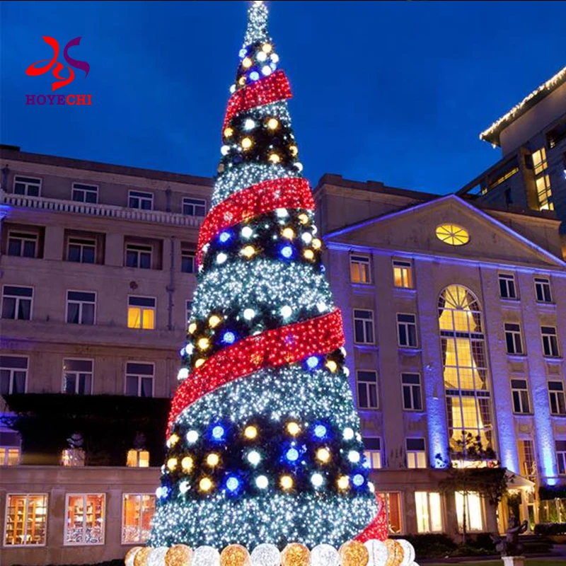 2024 New Year Large Decoration Christmas Tree Giant Outdoor 20Ft 30Ft 40Ft 50Ft Customizable Christmas Tree