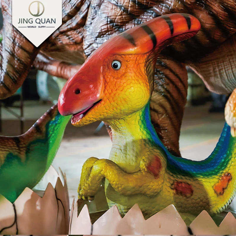 Little Parasaurolophus Theme Park Animatronic Model Jurassic World Outdoors Walking Dinosaur Amusement Park Products Simulation