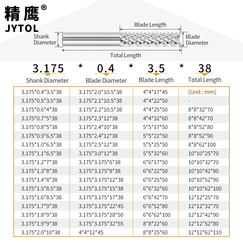 PCB Flat Head Corn Milling Cutter Alloy End Mill Tungsten Steel for Synthetic stone Glass fiber Insulation board