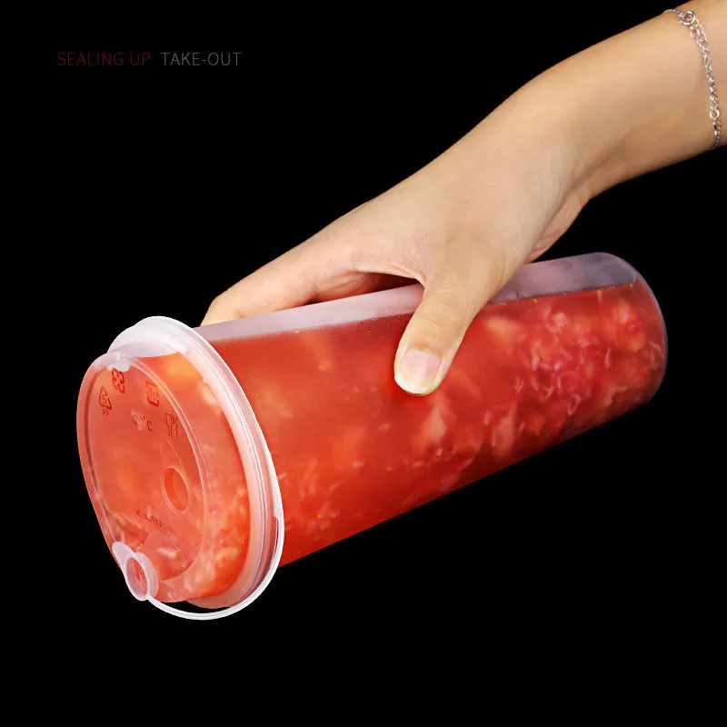 Disposable Plastic Cup with Lid Logo U Shape PP Customized Clear Top OEM Wall Style Packing Tea Dimensions Pcs Color Feature HUB