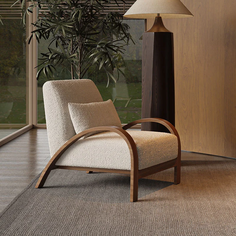 WISEMAX мебель роскошный одноместный диван стул деревянный каркас губчатая подушка для гостиной нарукавник ткань дома