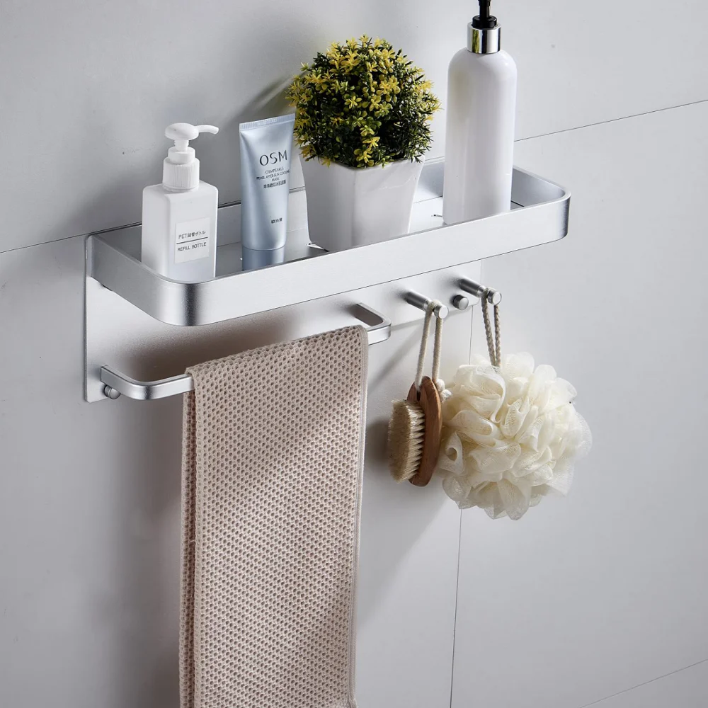 Wall mounted Kitchen Accessories Metal Bathroom Shelf for Kitchen Bathroom