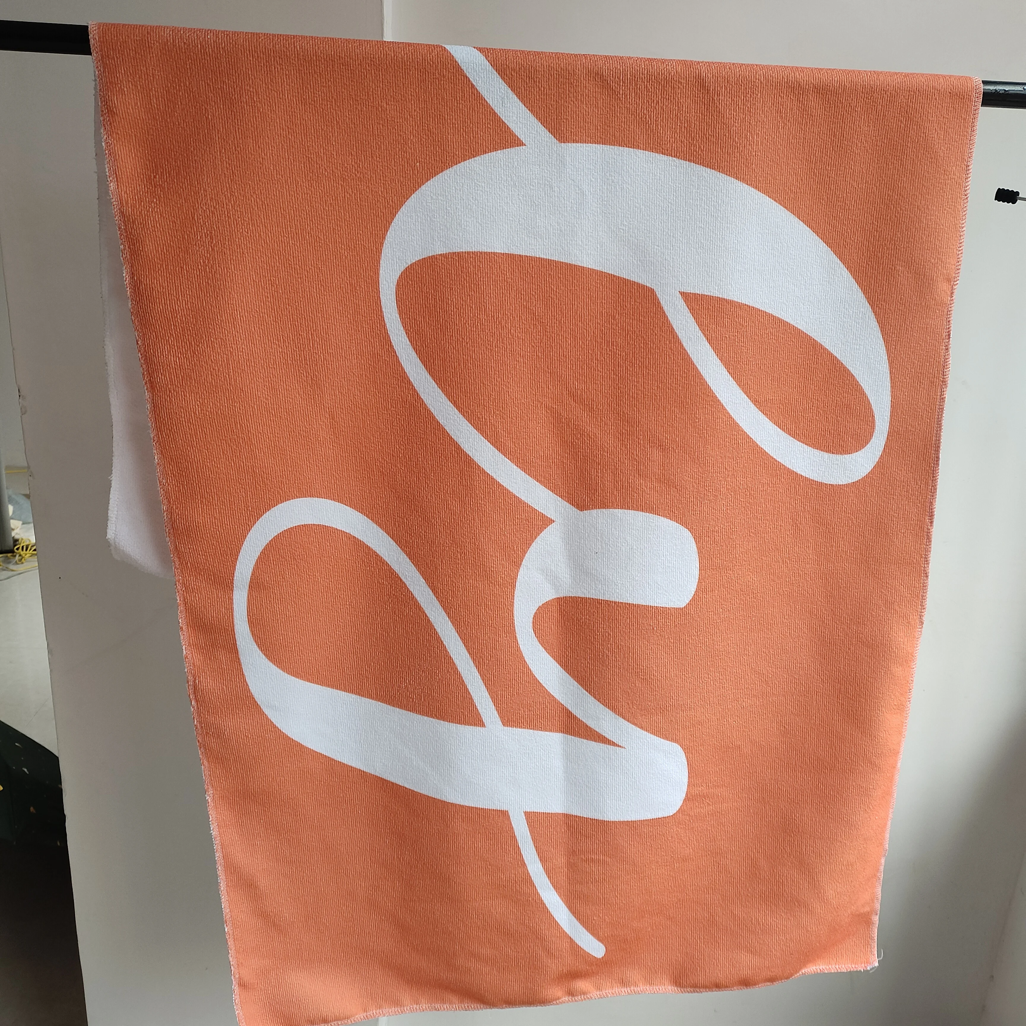 Custom superfine fiber solid color name print beach towel