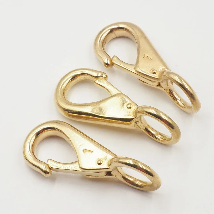 Solid brass lobster swivel snap hook