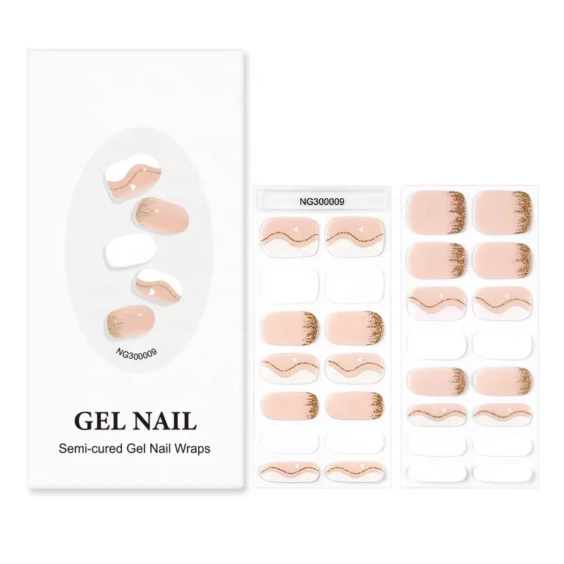 UV Gel Nail Polish Stickers Semi Cured Sticker Space Blue Gel Nail Sticker
