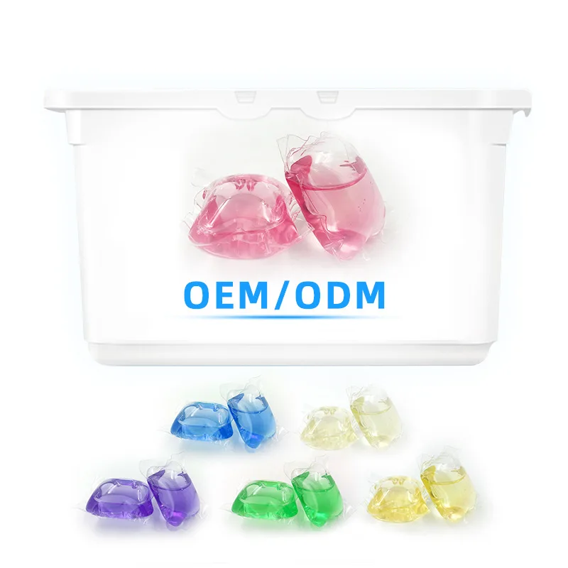Биоразлагаемая одежда для стирки одежды OEM 3 в 1, капсулы для жидкого мыла, стиральные шарики с кондиционером