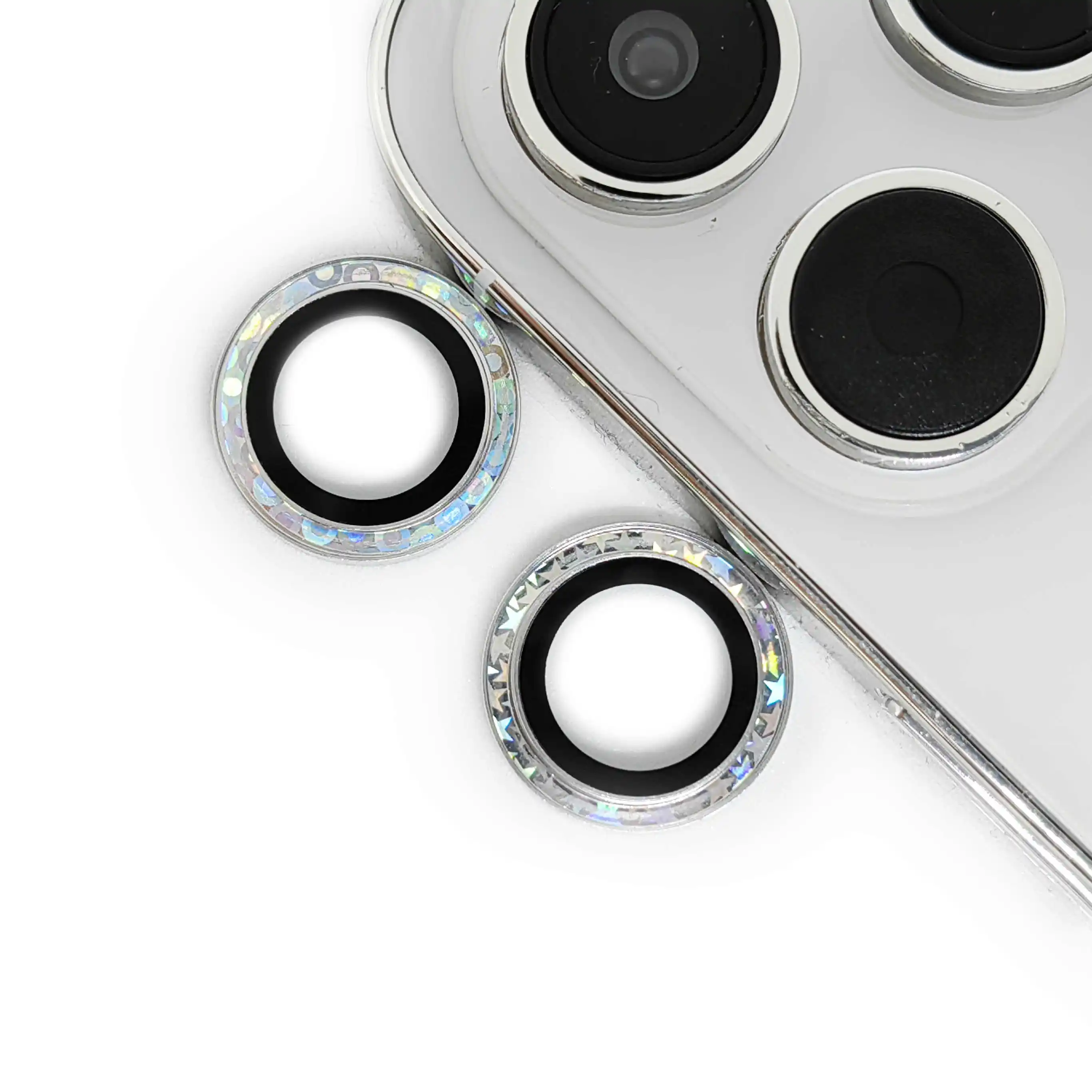 Full Coverage  Star Pattern Shape Camera Lens Protector Laser style for IPhone 12 13 11 14 Plus Pro Promax Camera Film Sticker