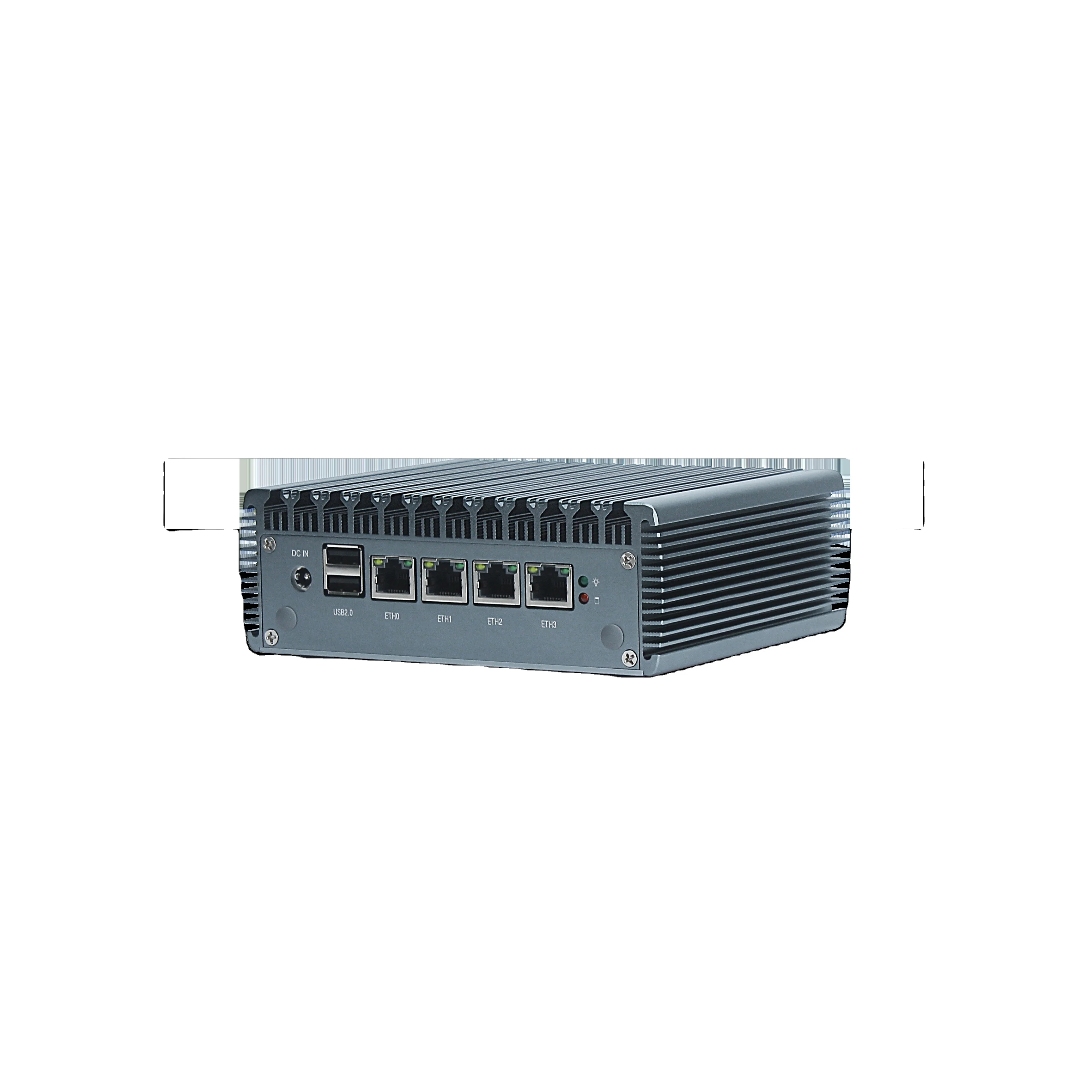 Fanless Computer Quad Core J4125 with 4xi225 226V Lan Ports Firewall Router 4USB Linux Industrial Mini PC