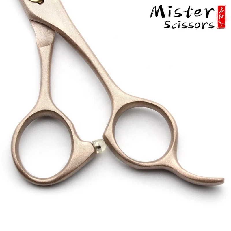 Rose Gold Baking Paint Professional Pet Grooming Scissors Kit 7.0 inch Cutting Scissors 440C Stainless Steel