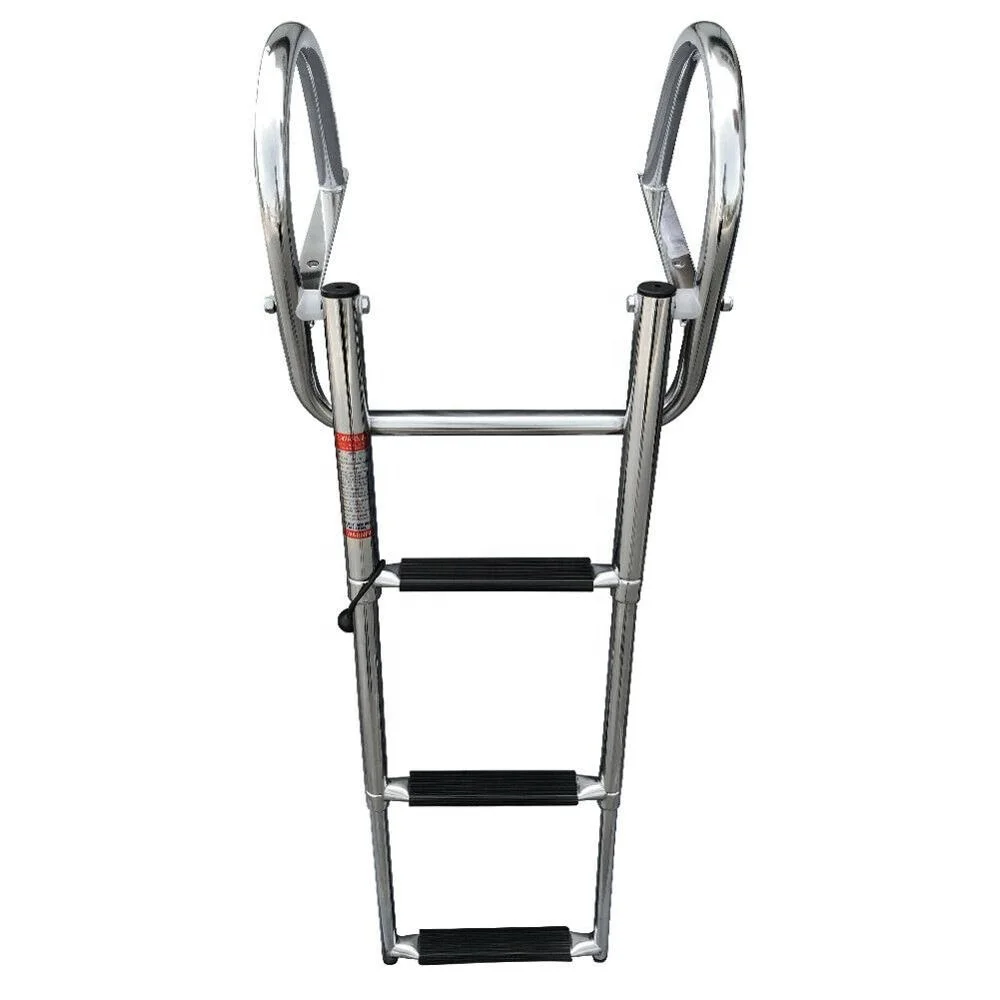 
Isure Stainless Steel 3 Steps Boat Ladder Telescoping Swim Boarding Ladder Inboard 