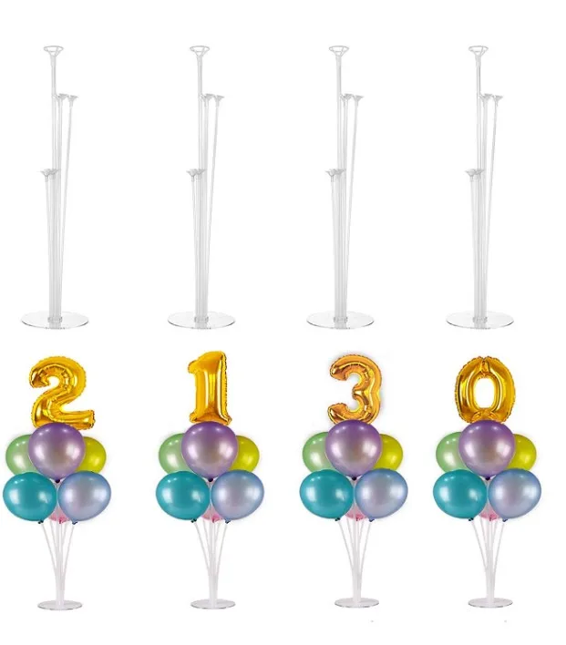 Height Table Balloon Stand Kit for Birthday Party  Balloon Table Stand Decorations With Table Stand Base