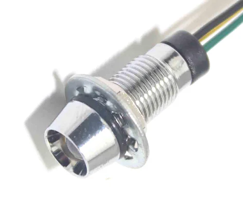 FILN 8MM Metal pilot lamp holder mini indicator light 12V Metal Welding  Indicator Light IP67 with wire